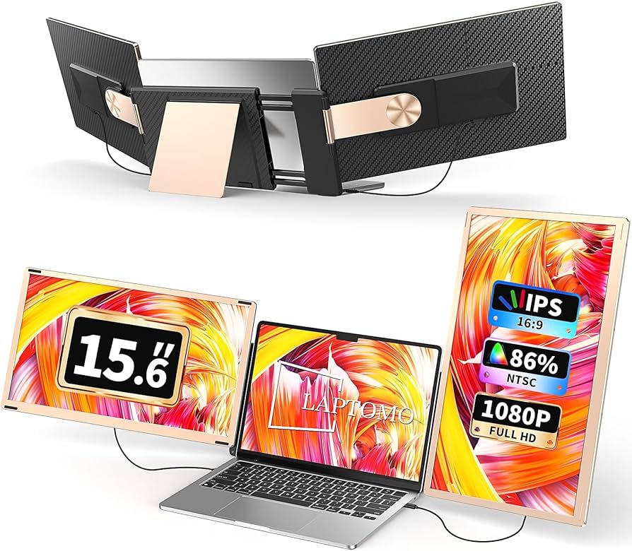 Amazon.co.jp: Laptomo S6 トリプルポータブルモニター 15.6インチ FHD